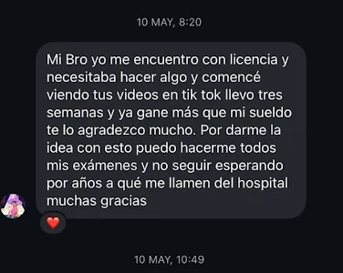 Testimonio de alumna sobre sus primeros ingresos vendiendo alfajores desde casa